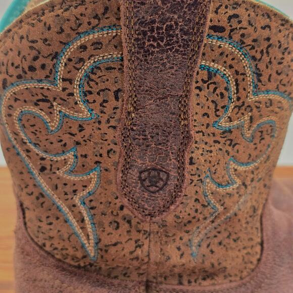 Ariat Fatbaby Womens 8.5B Western Boots Heritage Harmony Cowgirl Teal 10015363 - Picture 6 of 13